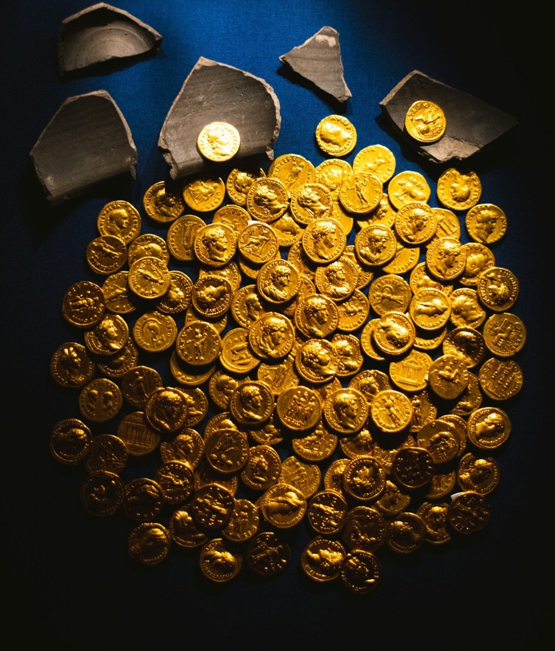 A hoard of ancient gold coins