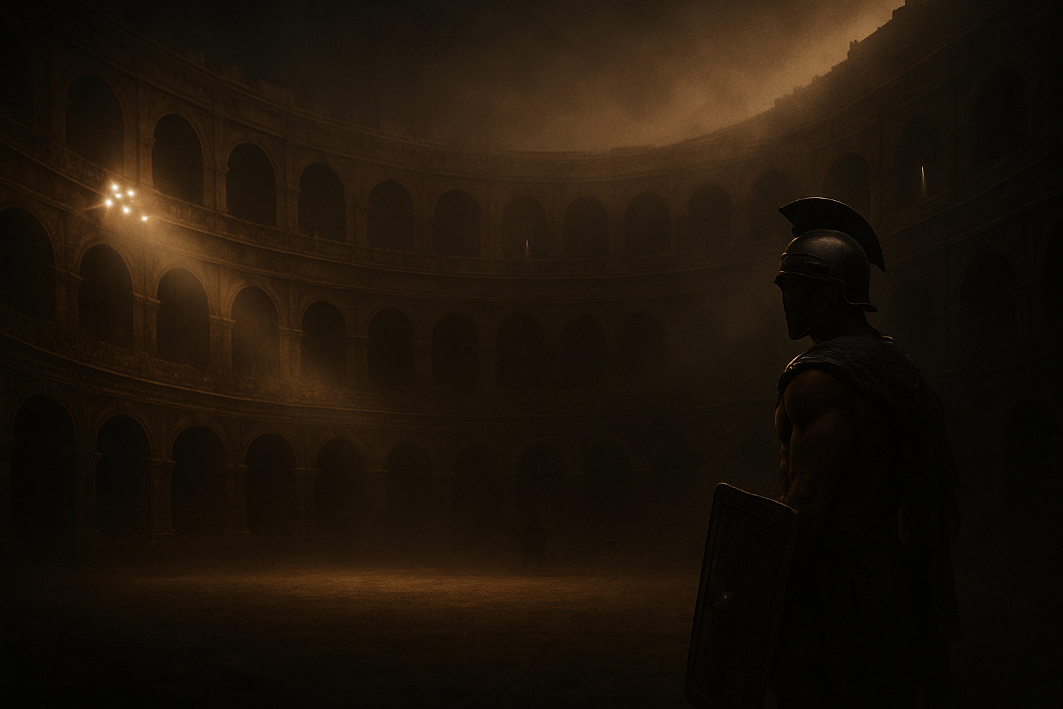 Marketing Gladiators coliseum style hero background